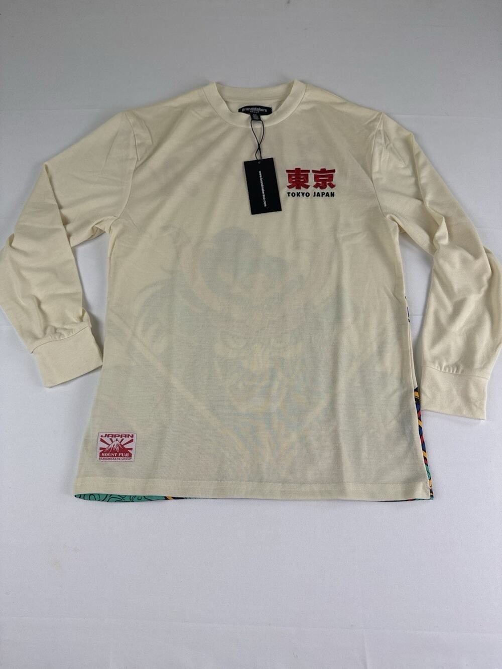BrandMakers Group Tokyo Japan Samurai Long Sleeve Shirt Men’s Small Cream